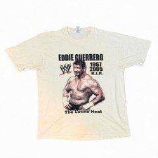 Y2K WWE Eddie Guerrero "Latino Heat" RIP 1967-2005 T-Shirt XL White