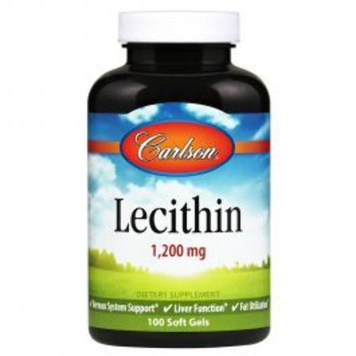 Carlson Labs Laboratorios - Lecithin 1200 Mg 100 Cápsulas De Gel