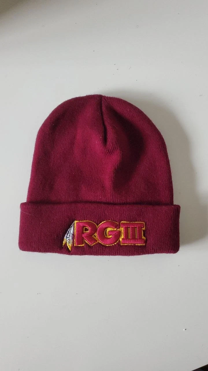 RGIII RG3 Beanie Knit Hat, Red, Unisex Adult, O.S.F.A.