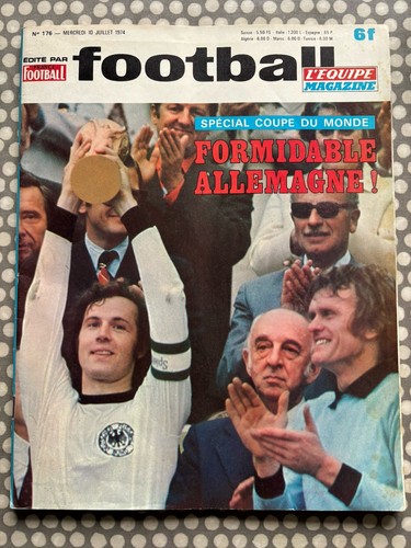L’Equipe Football No. 176 10th July 1974 & Special World Cup Supplement VGC