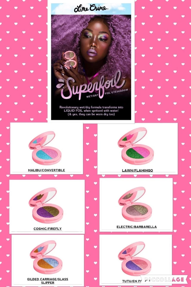 ORIGINAL LIME CRIME SUPERFOIL EYESHADOW WET/DRY METALLIC DUO ELECTRIC/BARBARELLA - Image 4 of 4