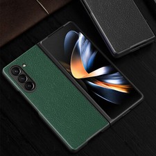 Luxury Leather Shockproof Case For Samsung Galaxy Z Fold 6 5 4 3 2 Hinge Cover