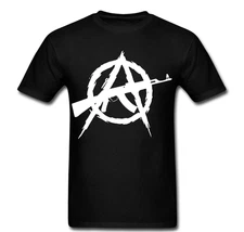 Anarchist AK-47 anonymous revolt anarchy revolution government mask T-shirt