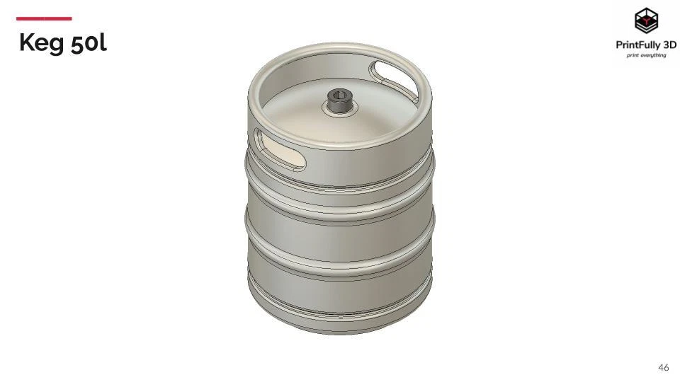 PrintFully3D 1/10 Scale Keg 50L Beer Barrel 3D Printed Crawler Trial Accessories - Image 3 of 3