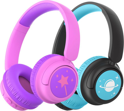 BTH22 Kids Bluetooth Headphones 2 Pack, 60H Play Time, 74/85 Dba Safe Volume, Bl