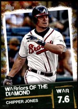 Chipper Jones 2020 Topps WARriors of the Diamond 5x7 Gold #WOD-33 /10 Braves 