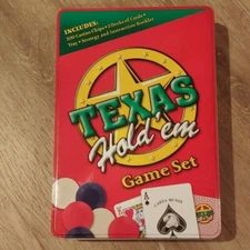 Brand New Texas Hold Em Game Set w/Poker Chips and Cards