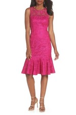 Eliza J Sleeveless Lace Sheath Dress ( Size 10 )