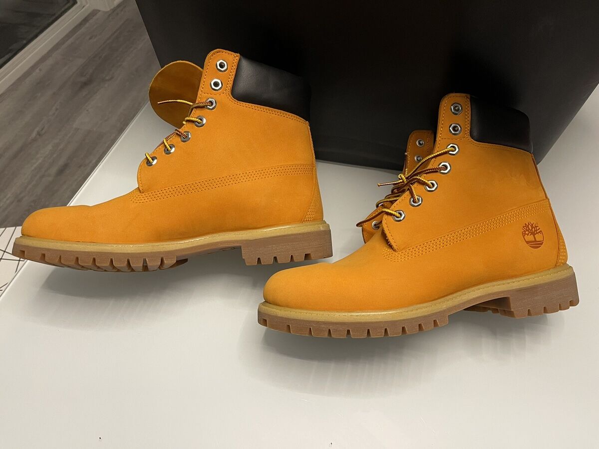 Timberland Premium Waterproof Boot Bright Orange Size M-9.5 Timberland Premium Waterproof Boot Bright Orange Size M-9.5