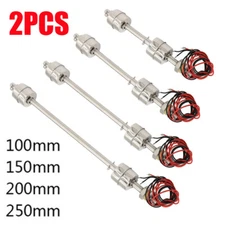 2Pc Liquid Water Level Sensor Stainless Steel Double Ball Float Switch Tank Pool