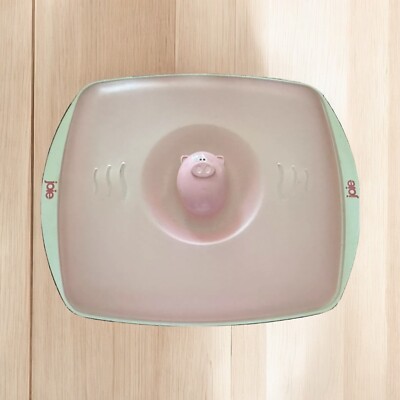 Joie Oink Oink Pig Piggy Microwave Bacon Tray Pink White 8.5'' x 10.5''