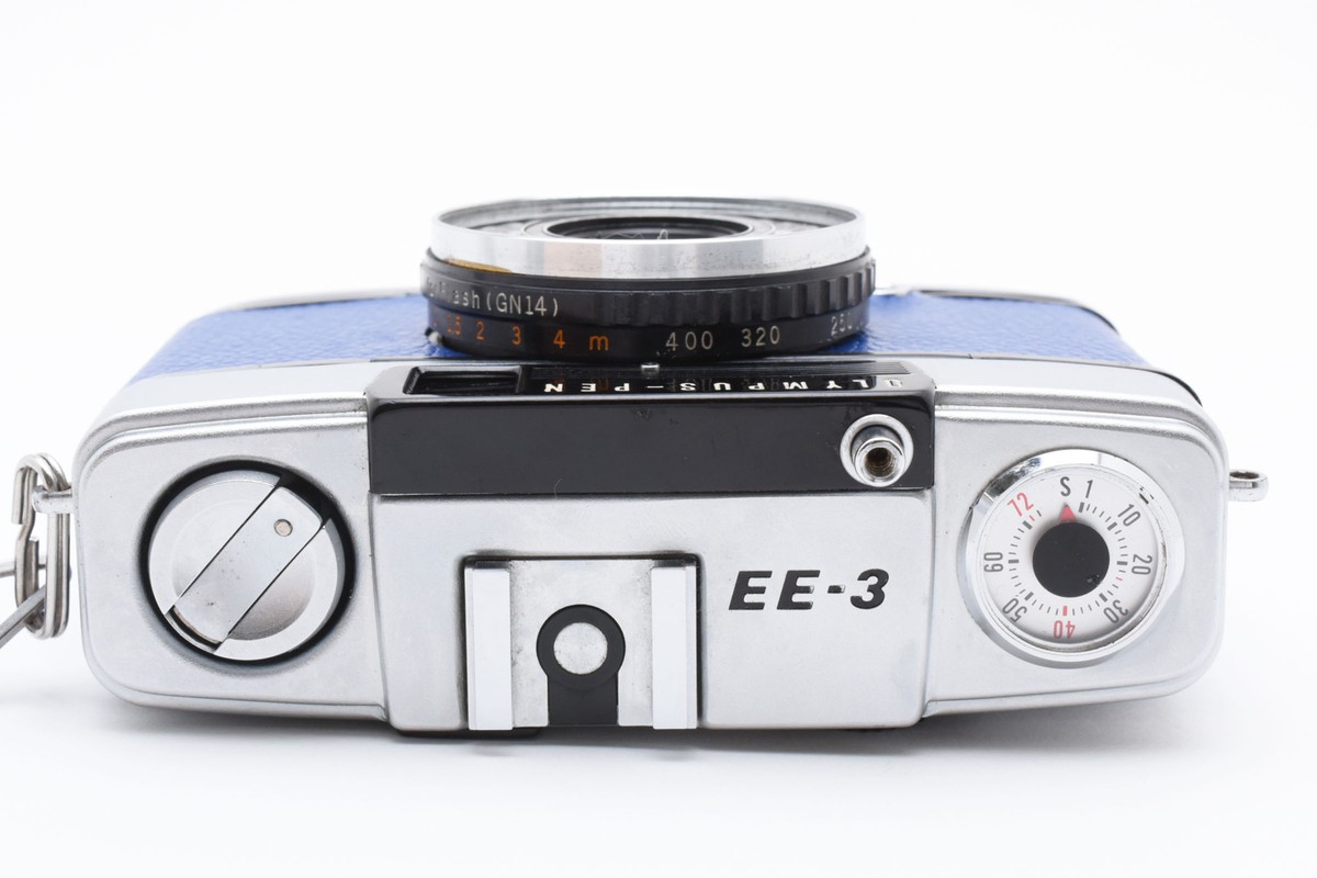 Near Mint ] OLYMPUS PEN EE-3 Blue Point & Shoot Film Camera