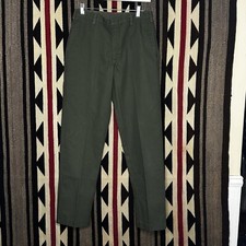 Vintage 60s Work Pants Green 28 x31 Koratron