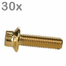 30 rim screws M7x24 stainless steel gold look for BBS Rial Schmidt O.Z. Dynatech
