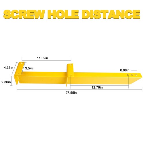 One Pair Universal Leaf Spring Traction Bars Yellow Powder Coat Finish Steel Kit - Picture 5 of 15