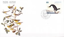 W CANADA 2099 FDC AUDUBON BIRDS DOUBLE CRESTED CORMORANT