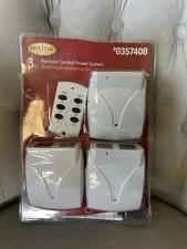 Holiday 3 Count Remote Control Power Outlet System Turns 1 Outlet Into 2 Outlets