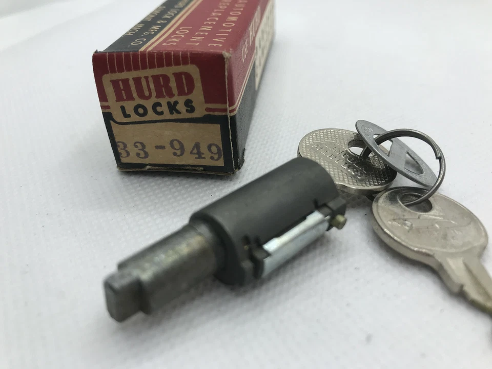 1950 & 1951 Lincoln & Lincoln Cosmopolitan Rear Deck Lock, NOS OEM, Hurd 33-949 - Image 3 of 4