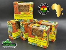 3 x 1 lb Raw African Black Soap Bar 100% Pure Natural Organic Ghana Bulk BEST