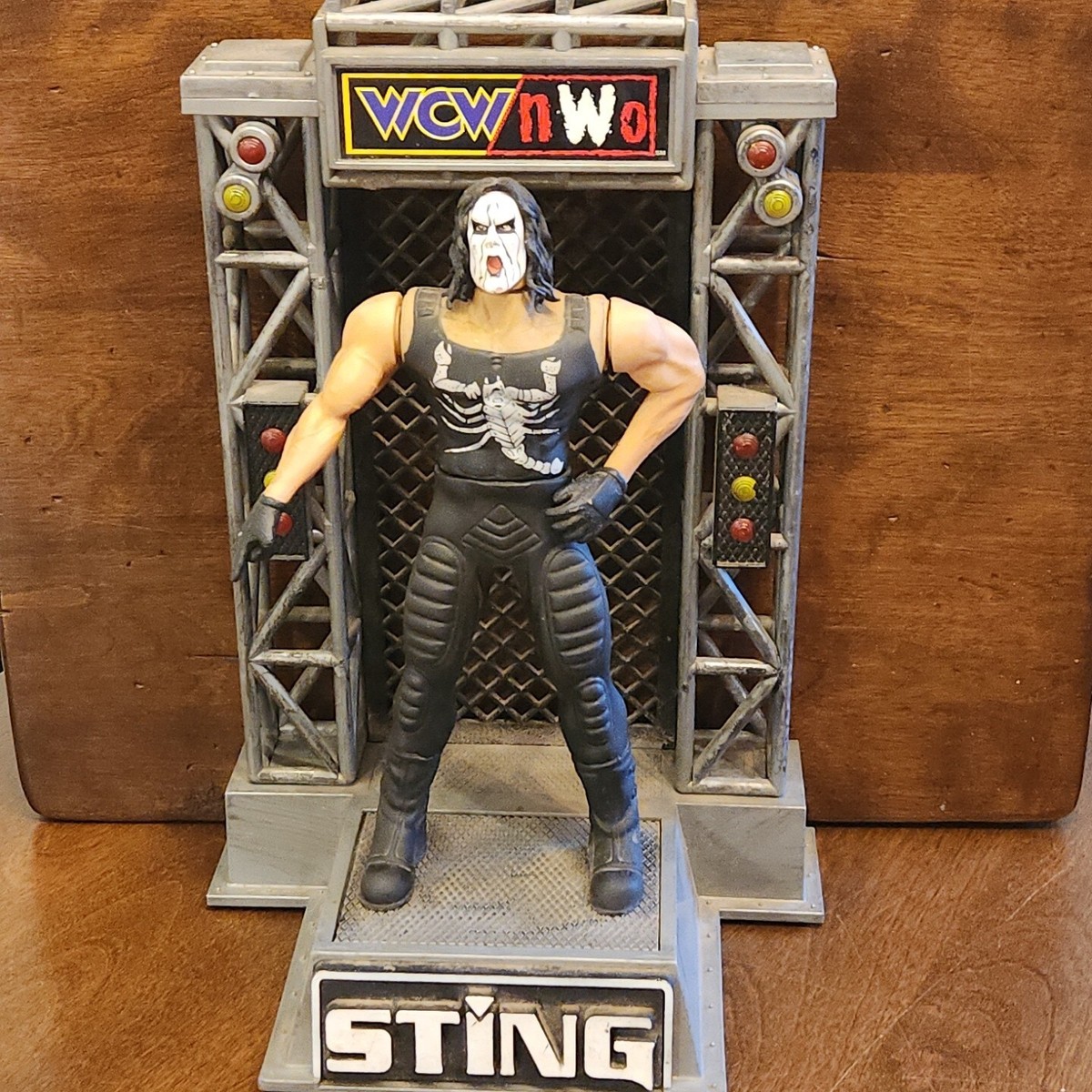 WWE WCW Sting フィギュア マテル社 1999 Marvel WCW NWO Electronic Talking Sting Wrestler Wrestling