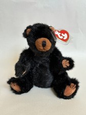 TY 1993 Vintage Plush Small Beanie Baby IVAN The Black Bear