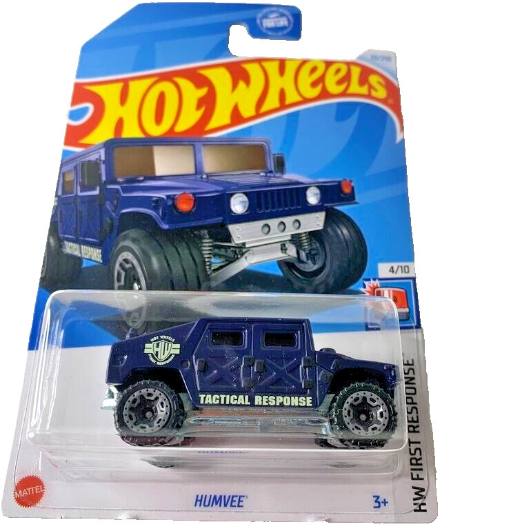 HOT WHEELS 2024 HUMVEE NAVY BLUE 33/250 HTD00 ZAMAC BASE LARRY WOOD DESIGN