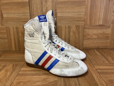 VNTG🔥 Adidas Rocky Balboa IV Drago Men’s Boxing Boots 80s Red White  Blue
