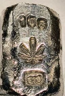 10 Gram Solid Silver Cannabis Bar Pure 999.9 Fine Bullion Nugget Ag