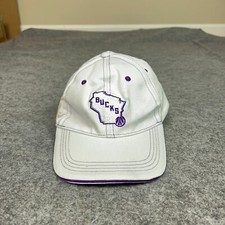 Milwaukee Bucks Hat White Purple Adjustable Cap Basketball Pat Connaughton Retro