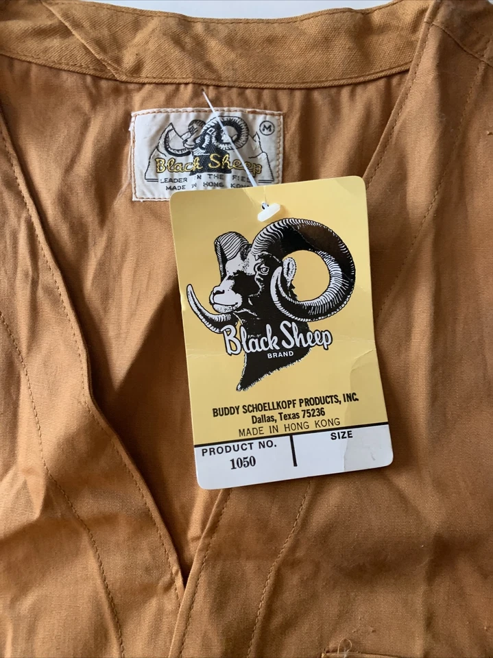 MEN'S VINTAGE BLACK SHEEP BRAND DUCK HUNTING  SHELL VEST - SIZE MEDIUM Hong Kong - Image 4 of 4