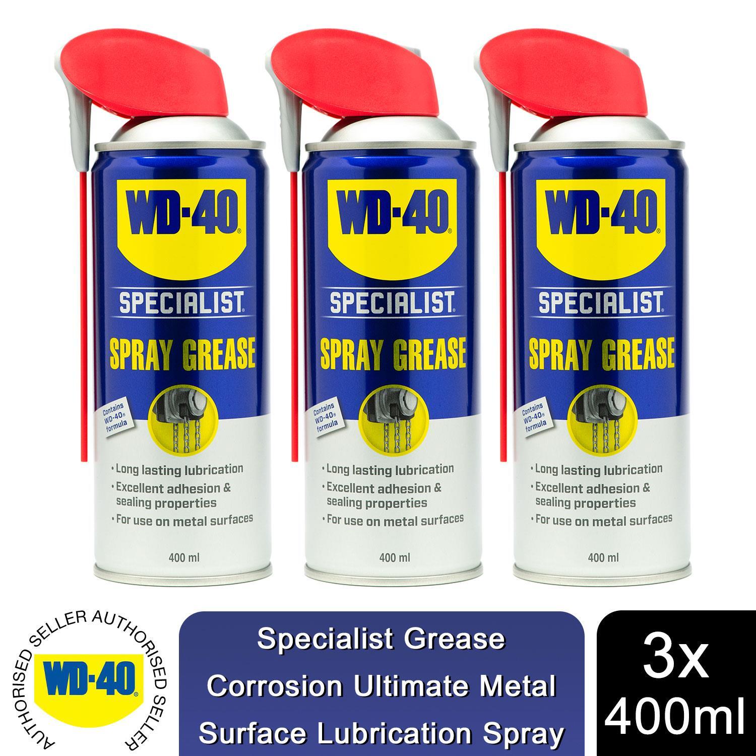 WD-40 Specialist Spray Grease Triple Pack 400ml - High Performance Lubrication