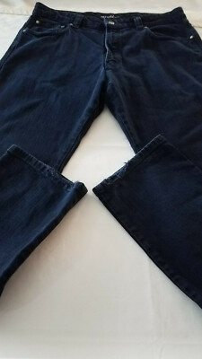 St. Croix Denim dark wash jeans flat front cotton 45 x 35 fraying at legs