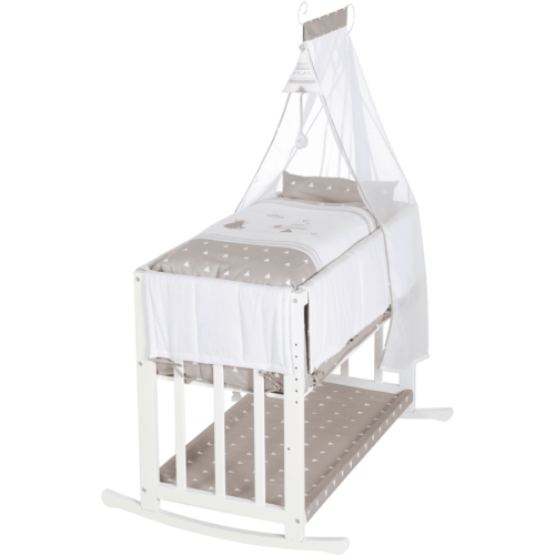 Cama auxiliar roba cama de dormitorio indibar 4 en 1 madera niños bebé blanca 75 x 95 cm mercancía de segunda mano - Imagen 1 de 1