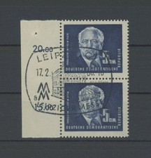DDR DAUERSERIE 255 PIECK 1951 PAAR RAND LINKS mit RWZ ideal gest. m1162