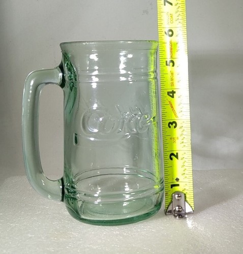 Coca Cola Glas Becher 5,5" groß grün getönt - Bild 7 von 10