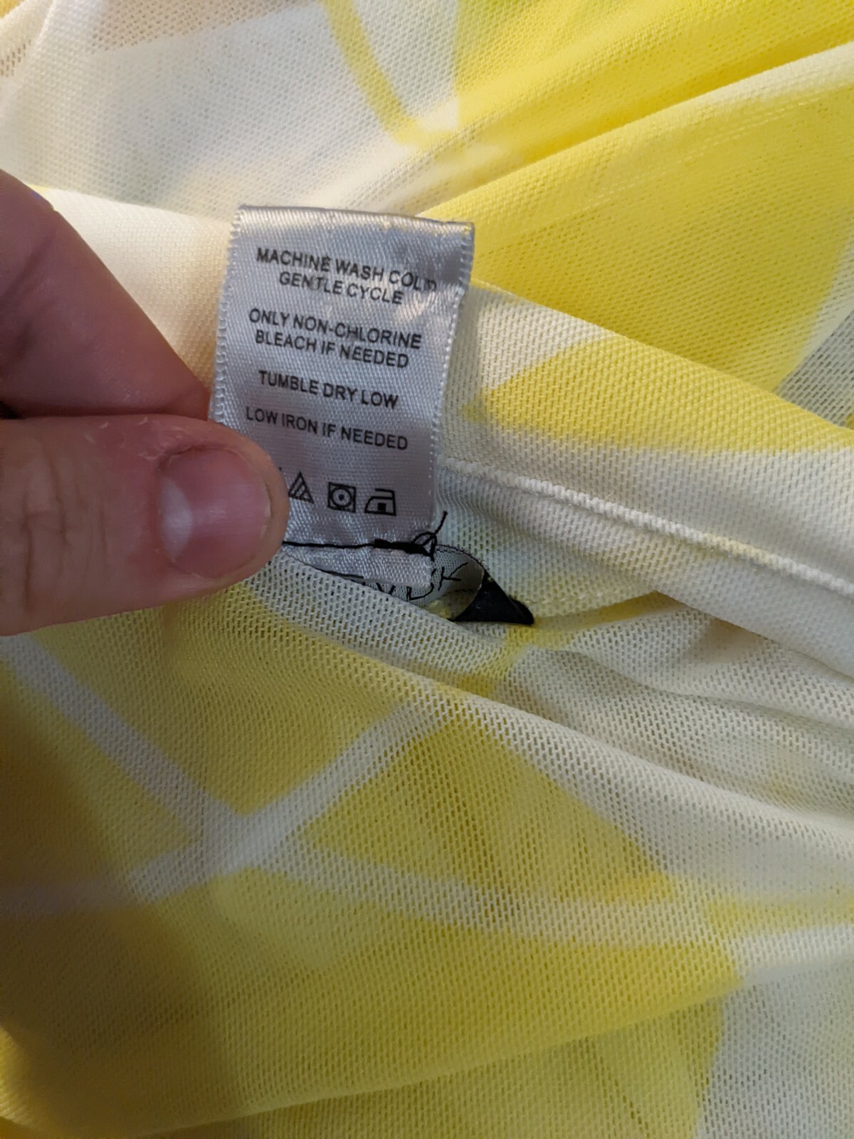 John Mark Long Tunic Button Collared Yellow Sheer… - image 9