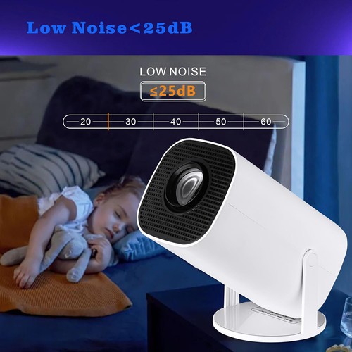 Mini Proyector Full HD 1080P Video Beamer 180° Giratorio Proyector de Películas 200 ANSI - Imagen 8 de 12