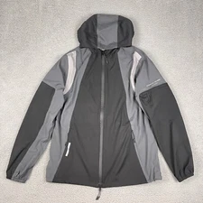 Android Homme Run Division Rain Jacket Mens L Black Geres Rain Protect Windbreak