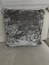 6 Next Silver Crushed Velvet Cushions 50x50 Brand New