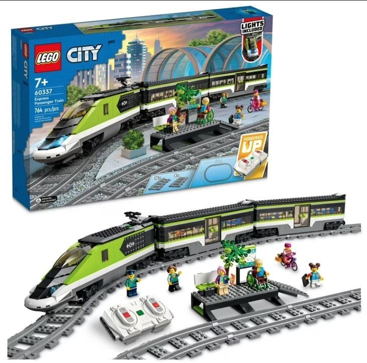 LEGO City Express Passenger Train 60337 Remote Control Powered Up USED 100% Comp