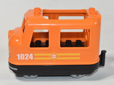 Duplo Lego 10875 Cargo Train Orange Locomotive Push & Go Motor Base WORKING!