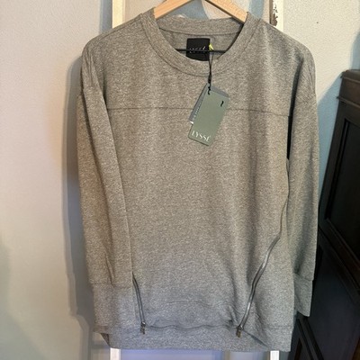NWT Lysse Alondra Zip Front Sweatshirt Charcoal Gray Size Medium Women s New 