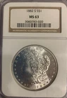 1882 s morgan silver dollar ngc ms63