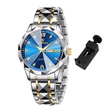 Watches for Hombres Diamond Business Dress Analog Quartz Mens Watches Stainle