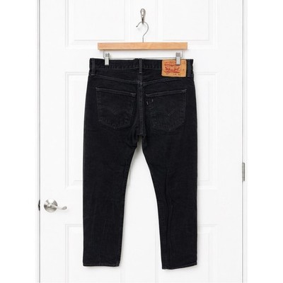 Levis 501 Original Fit Mens Black Straight Leg Button Fly Jeans 32x32 00501-0660