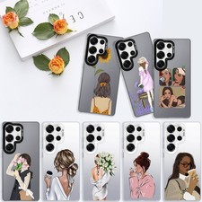 Girls Pattern Shockproof Hard Phone Case Cover For Samsung S24 Ultra S23 S26 S25