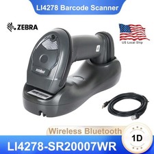 Symbol LI4278-SR20007WR Bluetooth 1D Barcode Scanner with USB Cable Cradle US