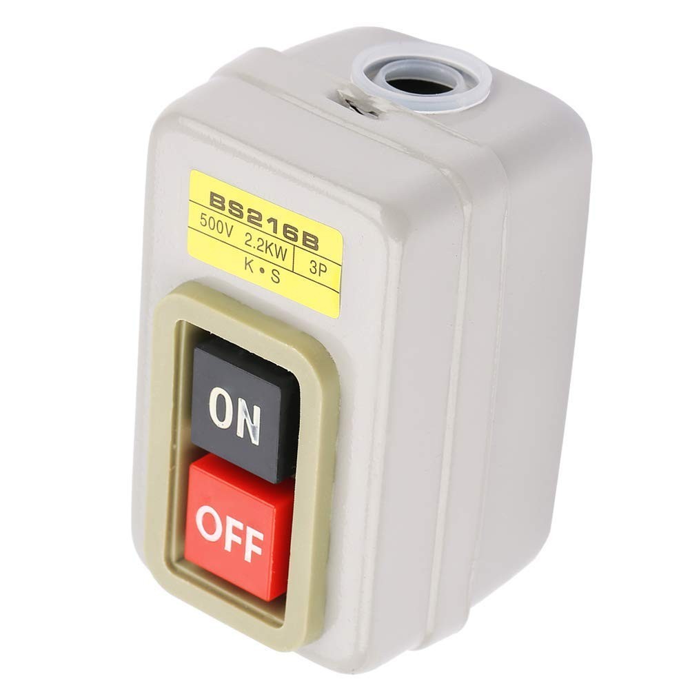110/220/380V Push Button Switch – On/Off Start/Stop for Electric Tools