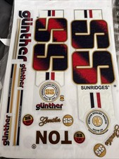 SS Gunther Cricket Bat Stickers 2024 SS TON Black Red Sticker