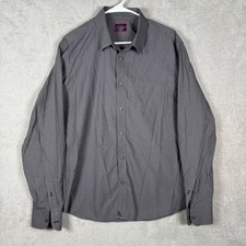 UNTUCKit Shirt Mens XL Grey Slim Fit Wrinkle Free Cotton Button Down Casual